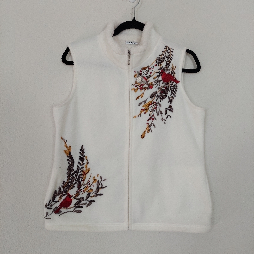 Crofts & Barrow Bird Embroidered Vest‎ Size Small